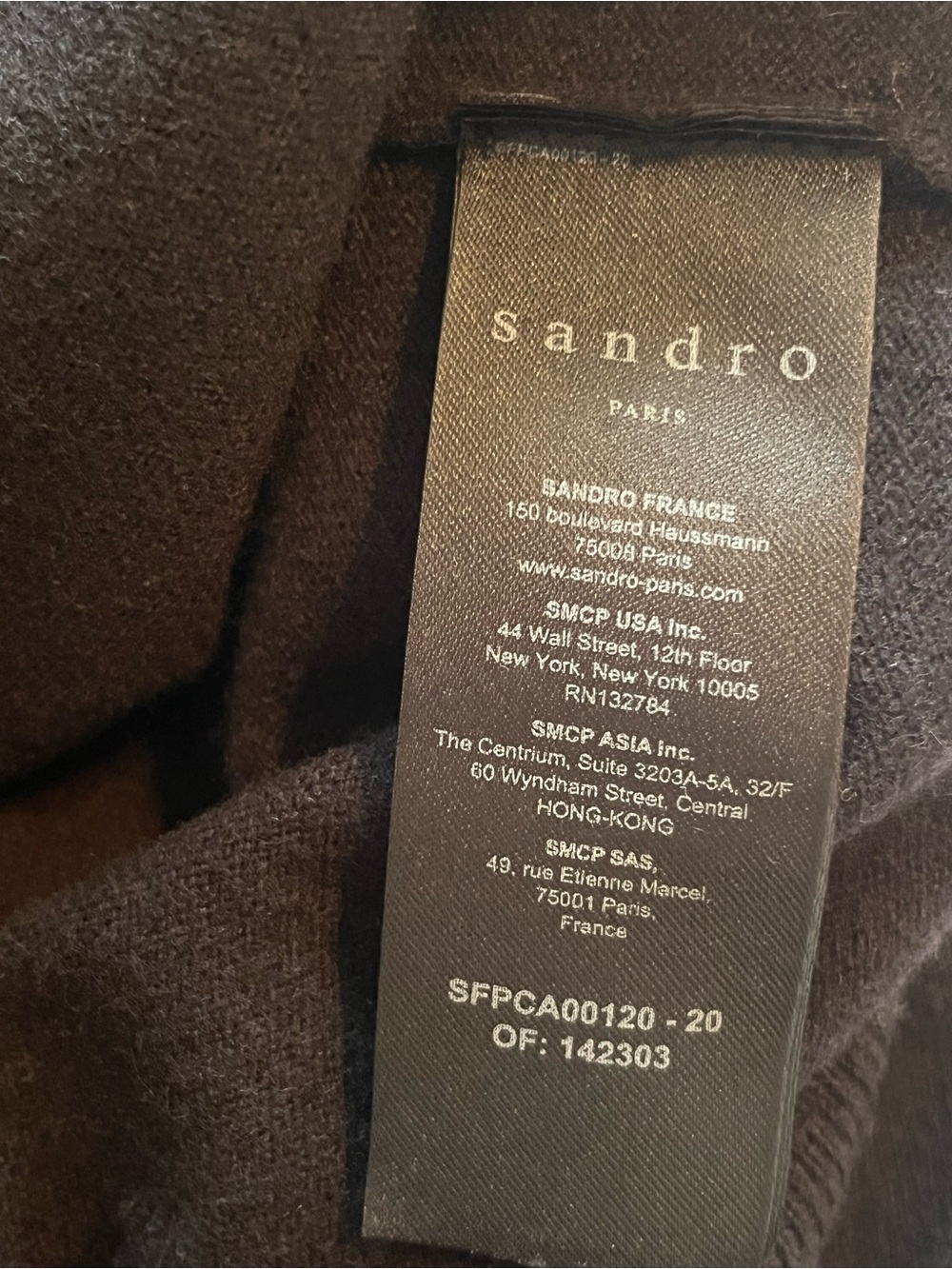 Sandro Paris Black & Cream Wool Cashmere Varsity Cardigan Size 1 Small - Picture 11 of 13